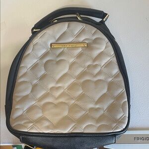 Betsy Johnson Tan & Black Backpack. Excellent Condition. See Pictures For Size.